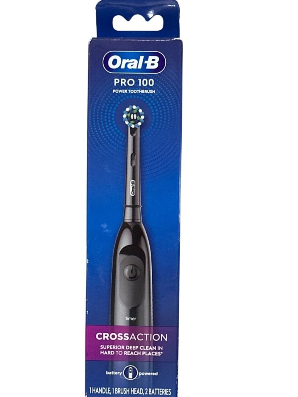 Oral-B Pro 100 Crossaction Battery Powered Electric Toothbrush